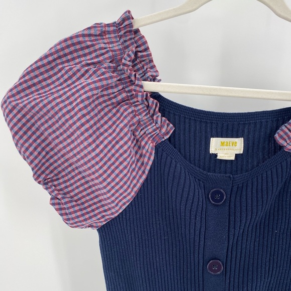 ANTHROPOLOGIE - MAEVE - Rib Knit Sweater Dress - Navy - Picture 8 of 11